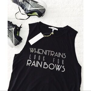 RAINBOW GRAPHIC FESTIVAL BEACH WORKOUT FIT RAIN